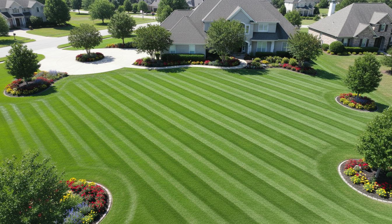 Bright lawn background