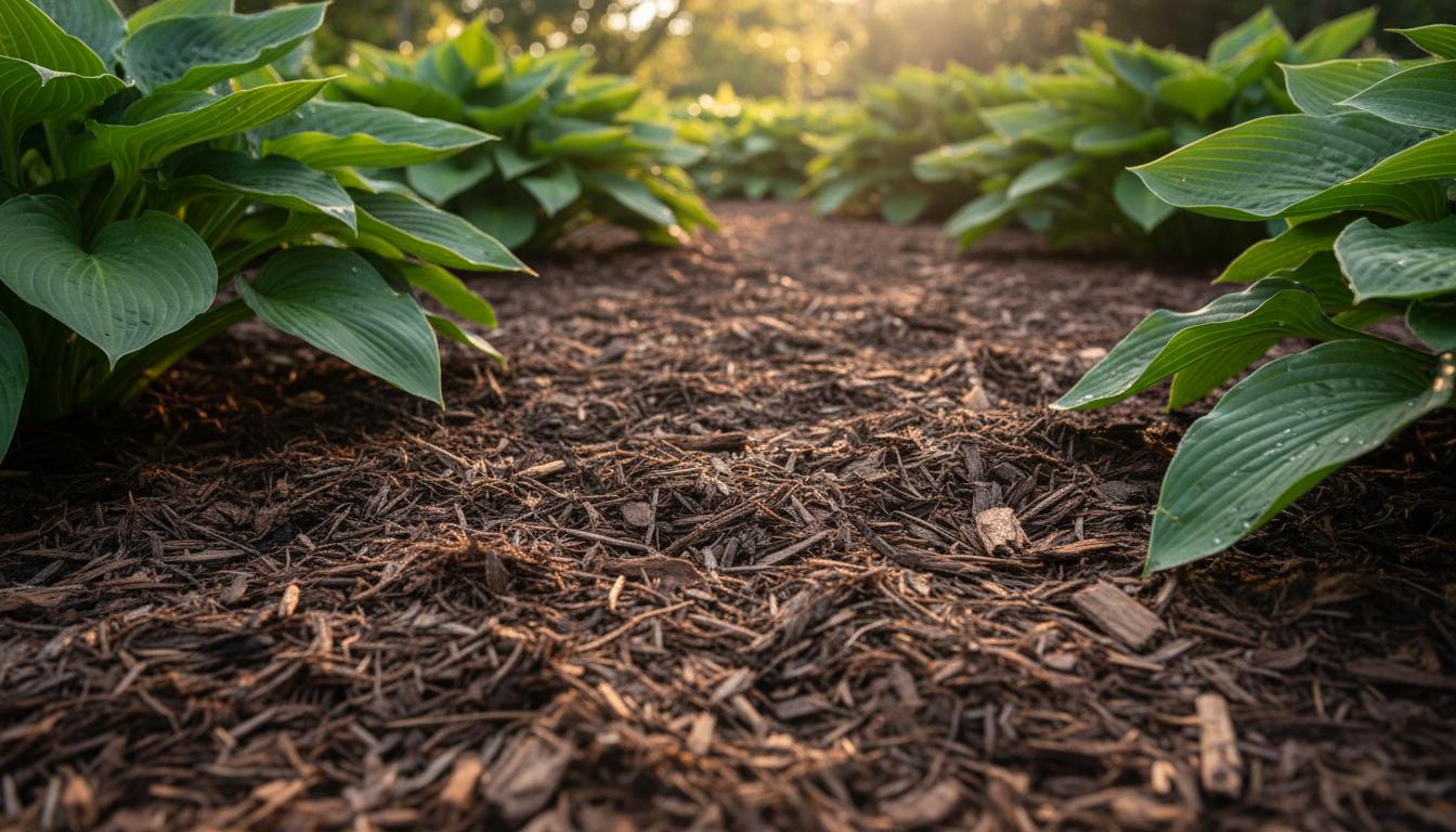 Mulch garden background